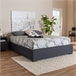 Baxton Studio Leni 4-Drawer Storage King Bed in Dark Gray