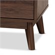 Baxton Studio Lena Walnut Brown Finished 3-Drawer Wood Chest