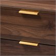 Baxton Studio Lena Walnut Brown Finished 3-Drawer Wood Chest