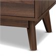Baxton Studio Lena Walnut Brown Finished 5-Drawer Wood Chest