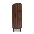 Baxton Studio Lena Walnut Brown Finished 5-Drawer Wood Chest