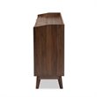 Baxton Studio Lena Mid-Century 6-Drawer Wood Dresser in Walnut and Brown