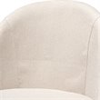 Baxton Carra Light Beige Upholstered Swivel Counter Stool in Walnut Set of 2