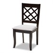Baxton Studio Verner 5-Piece Wood Upholstered Dining Set in Gray and Espresso