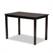Baxton Studio Verner 5-Piece Wood Upholstered Dining Set in Gray and Espresso
