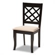 Baxton Studio Verner 5-Piece Wood Upholstered Dining Set in Sand and Espresso