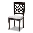 Baxton Studio Mael 5-Piece Wood Upholstered Dining Set in Gray and Espresso