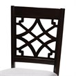 Baxton Studio Mael 5-Piece Wood Upholstered Dining Set in Gray and Espresso
