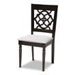 Baxton Studio Renaud 5-Piece Wood Upholstered Dining Set in Gray and Espresso