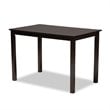 Baxton Studio Renaud 5-Piece Wood Upholstered Dining Set in Sand and Espresso