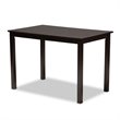 Baxton Studio Cherese 5-Piece Wood Upholstered Dining Set in Gray and Espresso