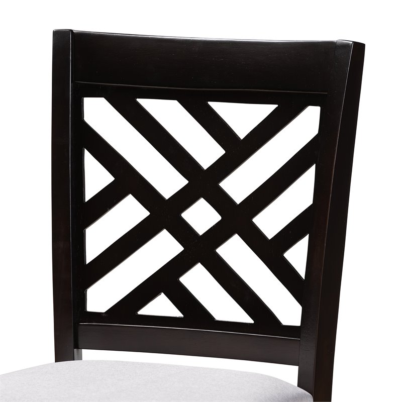 Baxton Studio Contemporary Caron 5-Piece Wood Pub Set in Gray and Espresso