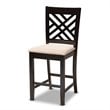 Baxton Studio Contemporary Caron 5-Piece Wood Pub Set in Sand and Espresso