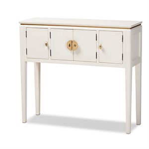 baxton studio aiko off white finished 4-door wood console table