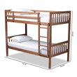 Baxton Studio Jude  and  Walnut Brown Finished Wood Twin Size Bunk Bed