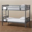 Baxton Studio Liam  and  Grey Finished Wood Twin Size Bunk Bed