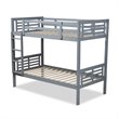 Baxton Studio Liam  and  Grey Finished Wood Twin Size Bunk Bed