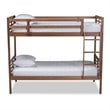 Baxton Studio Liam  and  Walnut Brown Finished Wood Twin Size Bunk Bed