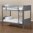 Baxton Studio Elsie  and  Grey Finished Wood Twin Size Bunk Bed