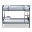 Baxton Studio Elsie  and  Grey Finished Wood Twin Size Bunk Bed
