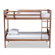 Baxton Studio Elsie Walnut Brown Finished Wood Twin Size Bunk Bed