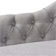 Baxton Studio Emeline  Grey Upholstered Oak Finished Chaise Lounge