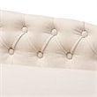 Baxton Studio Florent Beige Upholstered Black Finished Chaise Lounge