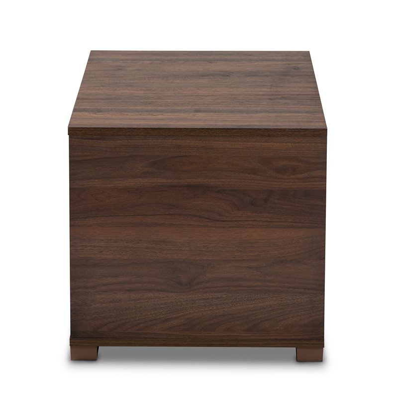 Baxton Studio Jasper Walnut Brown Finished 2-Door Wood Cat House