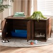 Baxton Studio Jasper Walnut Brown Finished 2-Door Wood Cat House