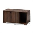 Baxton Studio Jasper Walnut Brown Finished 2-Door Wood Cat House