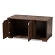 Baxton Studio Jasper Walnut Brown Finished 2-Door Wood Cat House