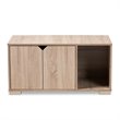 Baxton Studio Jasper Oak Finished 2-Door Wood Cat House