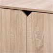 Baxton Studio Jasper Oak Finished 2-Door Wood Cat House