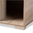 Baxton Studio Jasper Oak Finished 2-Door Wood Cat House