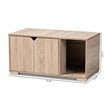 Baxton Studio Jasper Oak Finished 2-Door Wood Cat House