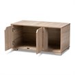 Baxton Studio Jasper Oak Finished 2-Door Wood Cat House