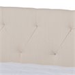 Baxton Studio Haylie Queen Size Beige Upholstered Daybed with Trundle