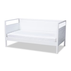baxton studio cintia white  wood twin size daybed