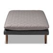 Baxton Studio Marit Two-Tone Grey Upholstered Walnut Wood Daybed