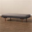 Baxton Studio Marit Two-Tone Grey Upholstered Walnut Wood Daybed