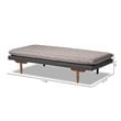 Baxton Studio Marit Two-Tone Grey Upholstered Walnut Wood Daybed