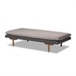 Baxton Studio Marit Two-Tone Grey Upholstered Walnut Wood Daybed