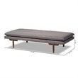 Baxton Studio Marit Grey Upholstered Walnut Wood Daybed
