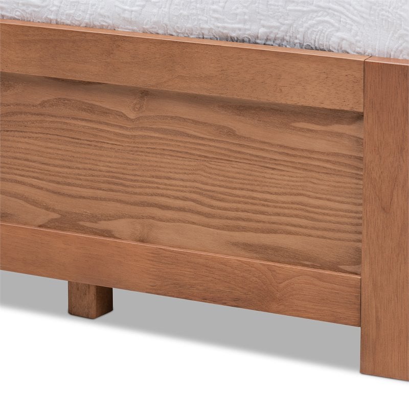 Baxton Studio Wren Full Size Walnut 3-Drawer Storage Bed Frame