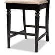 Baxton Studio Arden Sand Upholstered Espresso 5-piece Wood Pub Set