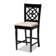 Baxton Studio Arden Sand Upholstered Espresso 5-piece Wood Pub Set