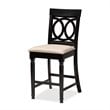 Baxton Studio Verina Sand Upholstered Espresso Wood 5-piece Pub Set