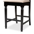 Baxton Studio Darcie Sand Upholstered Espresso Wood 5-piece Pub Set