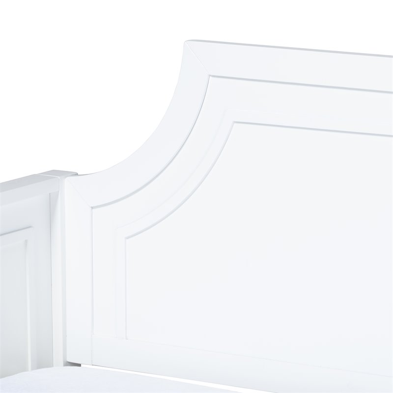 Baxton Studio Mariana White  Wood Twin Size Daybed with Trundle