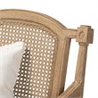 Baxton Studio Clemence Ivory Upholstered Whitewashed Wood Armchair